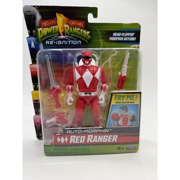 3 Mighty Morphin Power Rangers Re-Ignition Red Blue Black Action Figures 6" - Picture 15 of 16